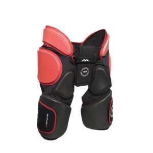 Mercian Evolution 1 Girdle  with Overshorts - International Level Protection for Goalkeepers (Black/Red) — l