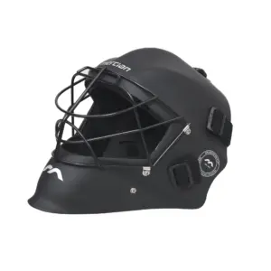Mercian Genesis Hockey Helmet ‚ Fibreglass Shell, Cats-Eye Grill, Superior Protection — black junior