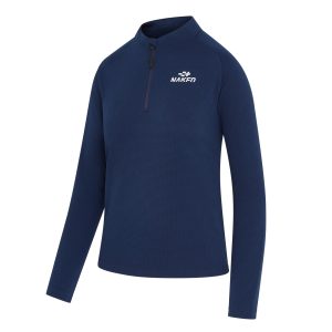 Koszulka LS 1/4 zip damska - granatowy